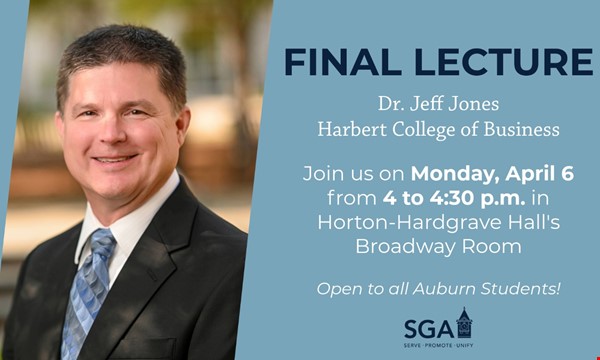 SGA: Final Lecture 2026 with Dr. Jeff Jones