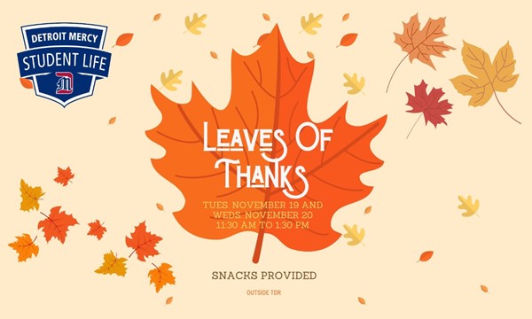 Leaves of Thanks - Tue, Nov. 19