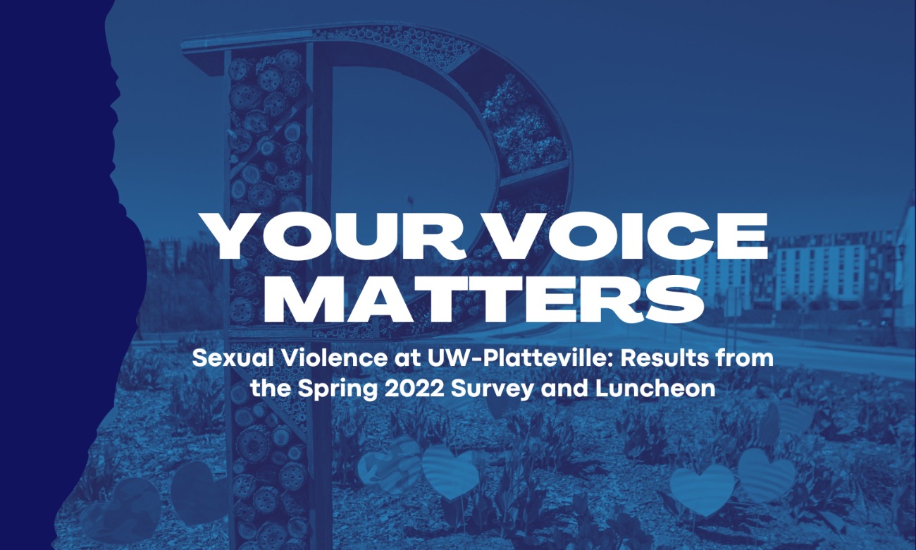 Sexual Violence at UW-Platteville: Results from the Spring 2022 Survey and Luncheon starting at Nov. 9, 2022 at 5:45 am