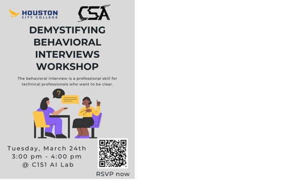 Promotional graphic for Demystifying Behavioral Interviews