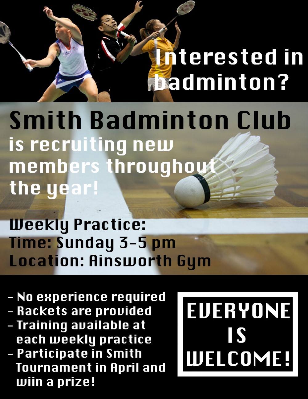Badminton Weekly Practice - Smith Social Network