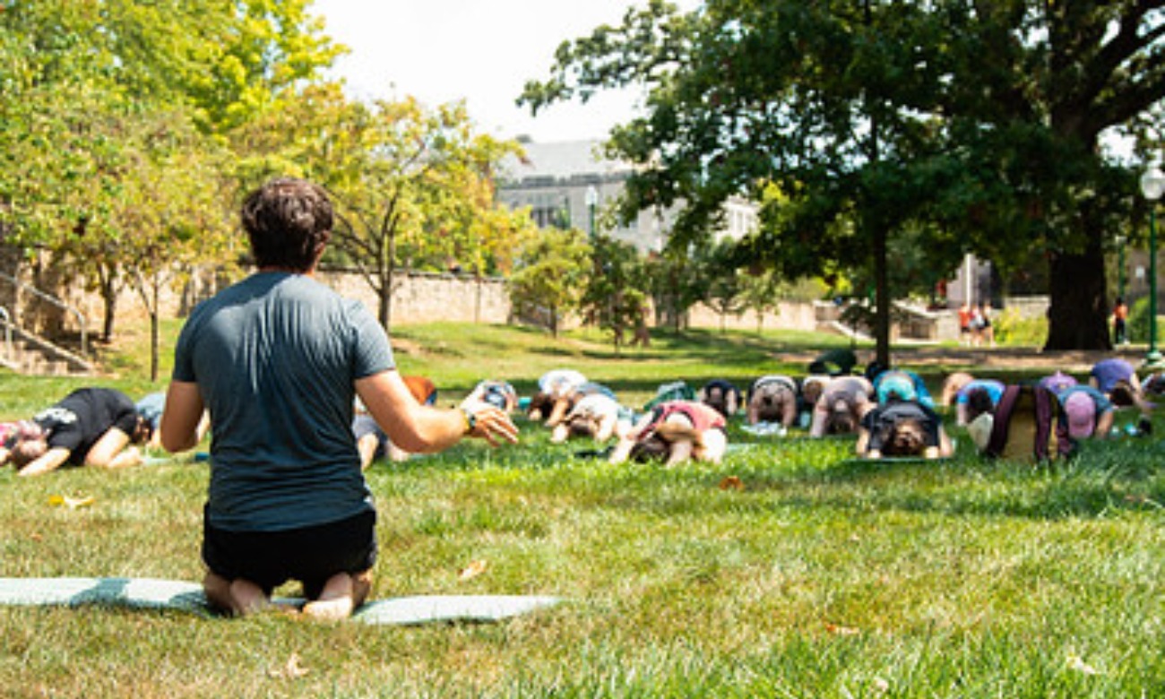 IU Outdoors - Yoga in Dunn Meadow