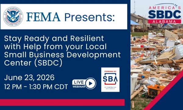 learn About FEMA Presents: Stay Ready and Resilient with Help from your Local Small Business Development Center