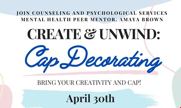 Create & Unwind: Cap Decorating! 