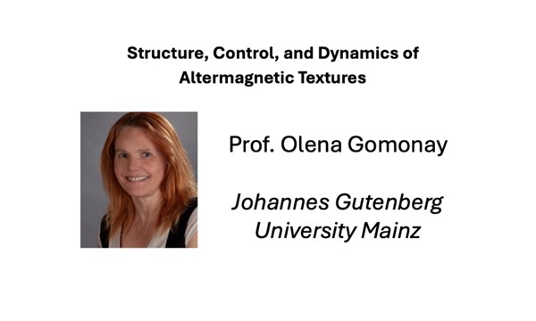 Structure, Control, and Dynamics of Altermagnetic Textures at Osborne Center for Science and Engineering - arts event in Colorado Springs on September 25, 2026