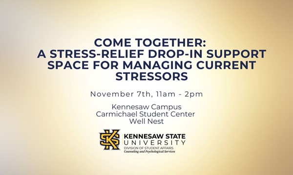 Come Together: A Stress-Relief Drop-In Support Space for Managing Current Stressors