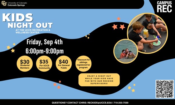 Kids Night Out at UCCS Recreation and Wellness Center - family event in Colorado Springs on August 31, 2026