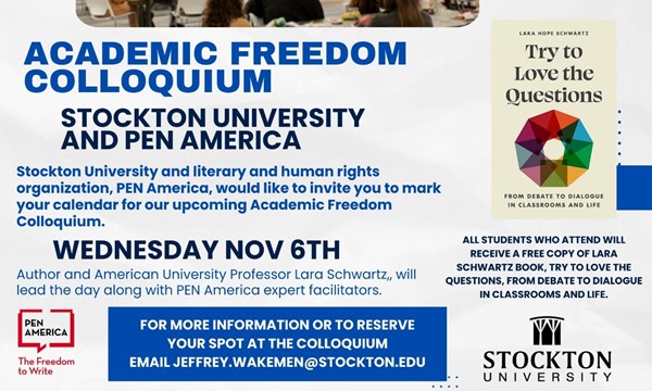 Stockton and Pen America present - Academic Freedom Colloquium