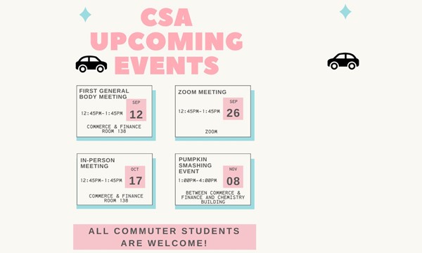 CSA Upcoming Events - Fri, Nov. 08