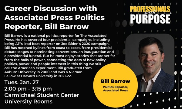 Professionals with Purpose: Bill Barrow, Associated Press Politics Reporter