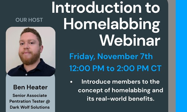 Promotional graphic for Introduction to homelabbing featuring Ben Heater